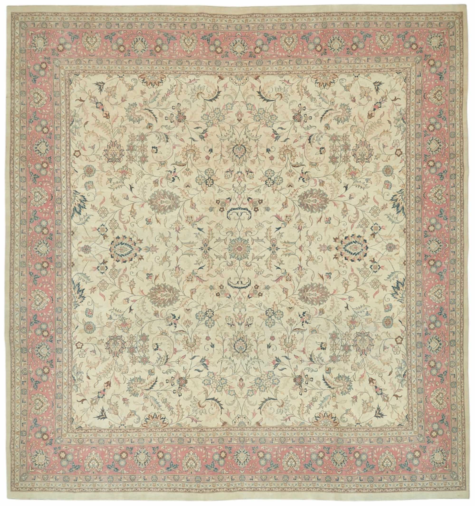 12x12 Beige Vintage Large Area Rug - 49223