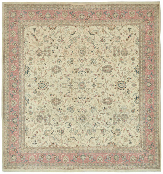12x12 Beige Vintage Large Area Rug - 49223