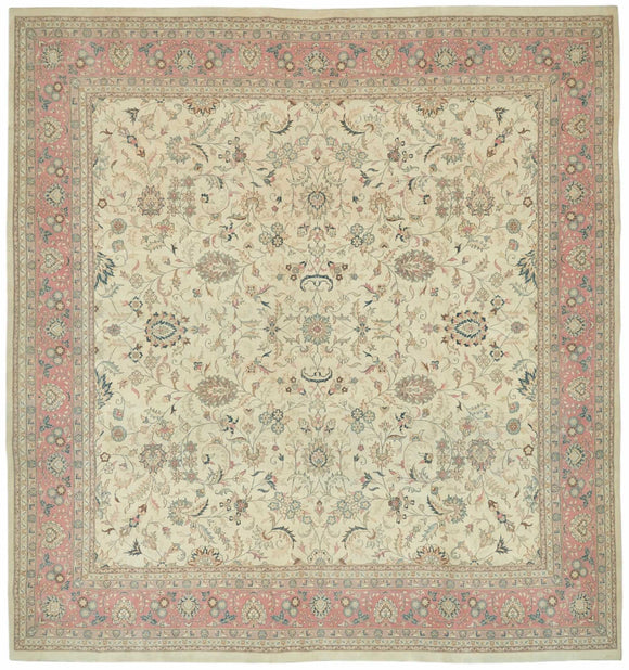 12x12 Beige Vintage Large Area Rug - 49223