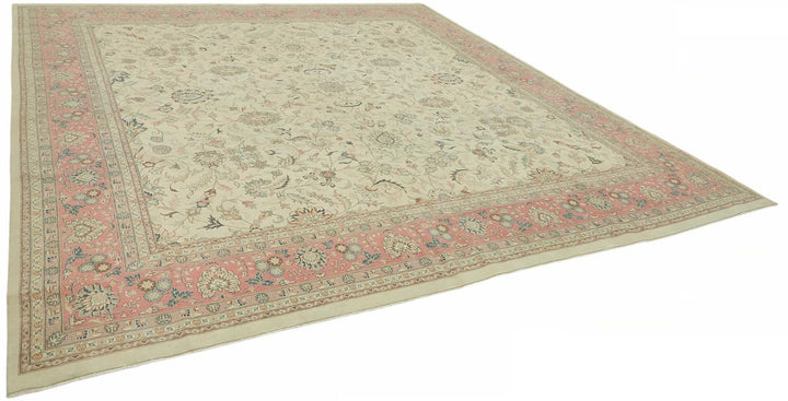 12x12 Beige Vintage Large Area Rug - 49223