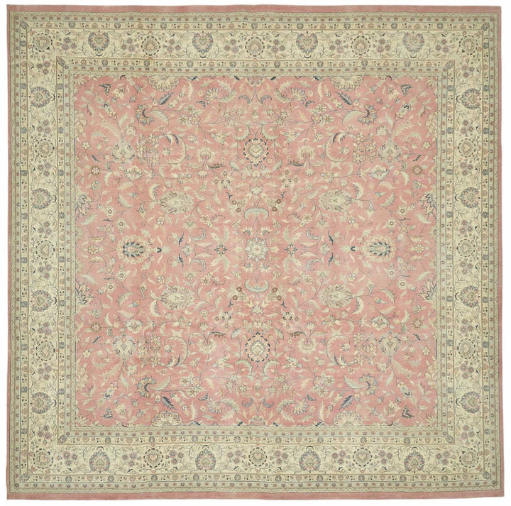 12x12 Beige Vintage Large Area Rug - 49224