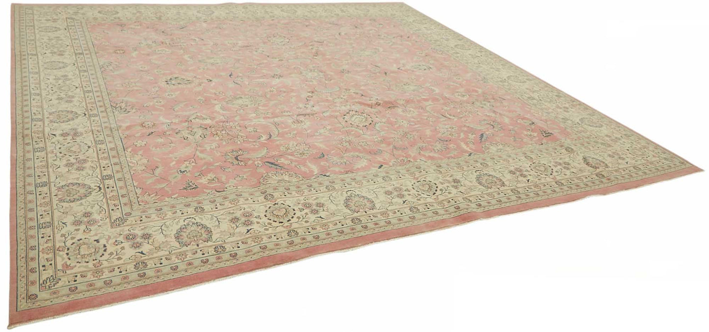 12x12 Beige Vintage Large Area Rug - 49224
