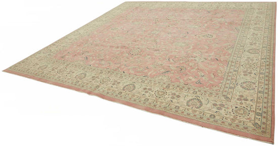 12x12 Beige Vintage Large Area Rug - 49224