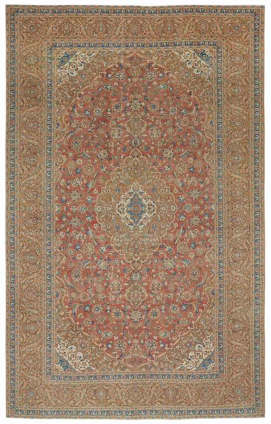 10x16 Beige Vintage Large Area Rug - 49225