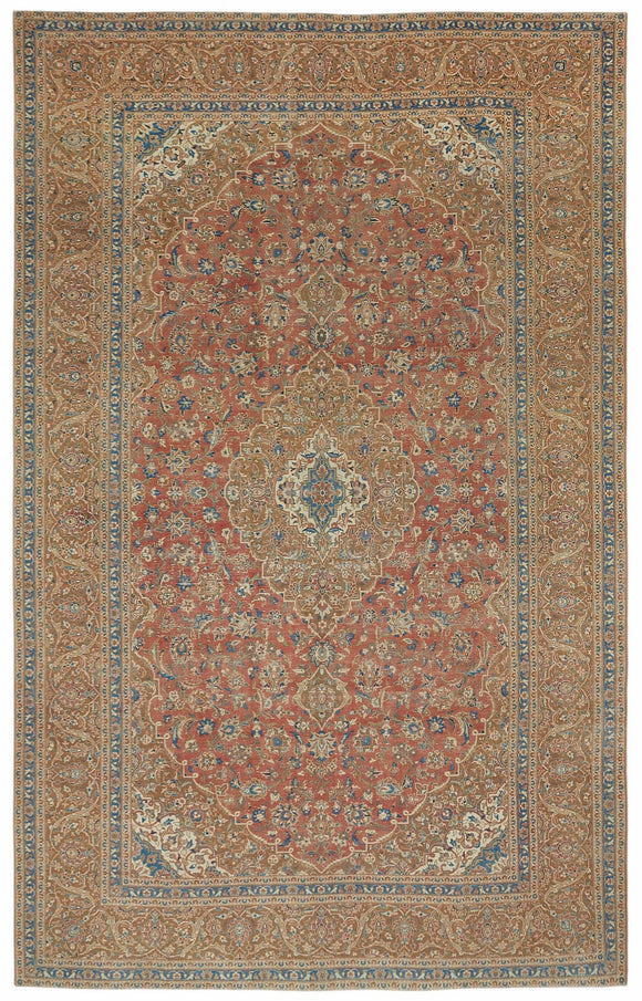 10x16 Beige Vintage Large Area Rug - 49225