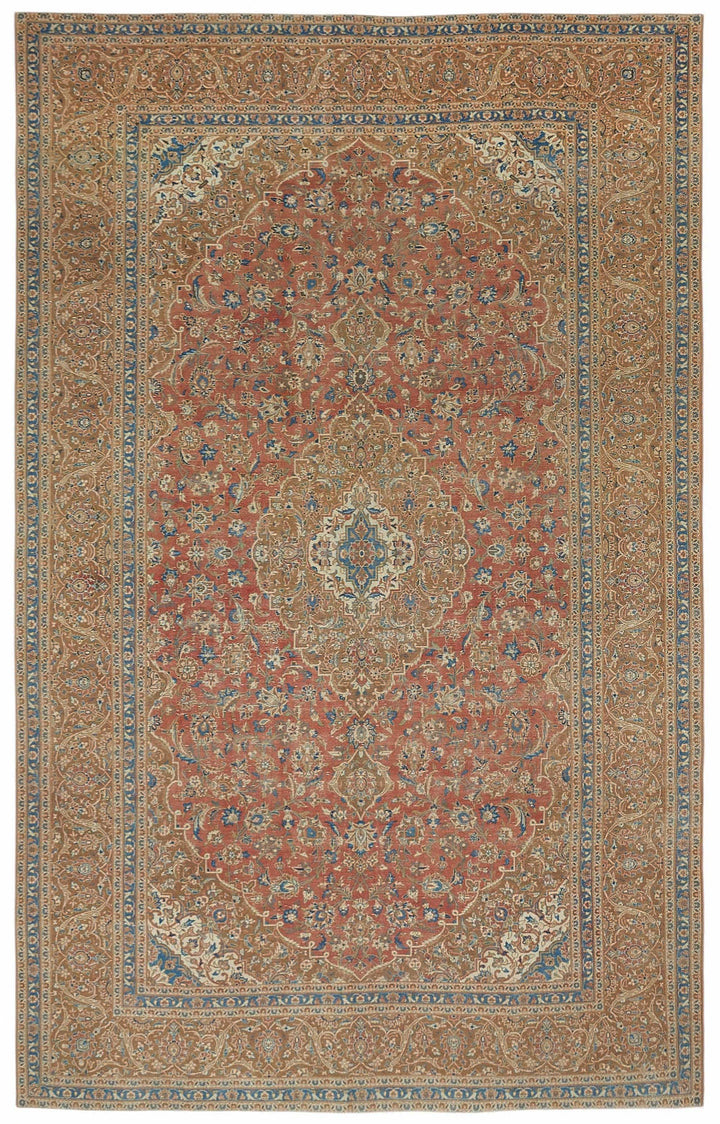 10x16 Beige Vintage Large Area Rug - 49225