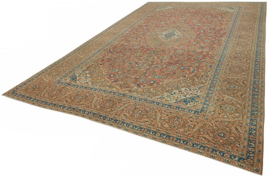 10x16 Beige Vintage Large Area Rug - 49225