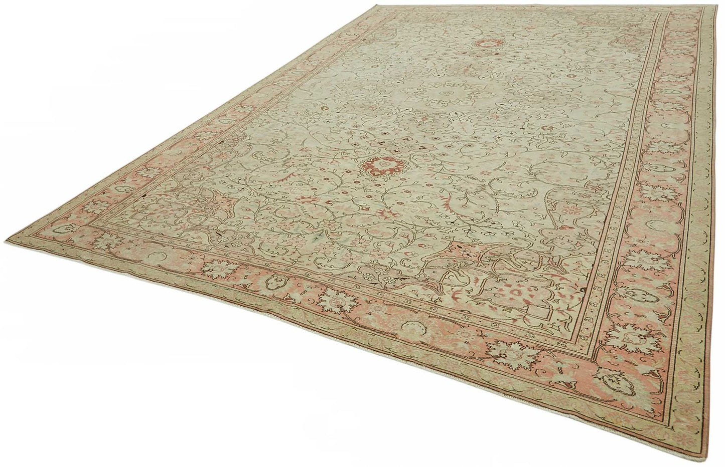 10x14 Beige Vintage Large Area Rug - 49226