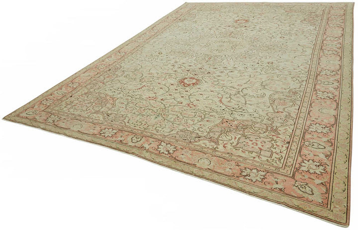 10x14 Beige Vintage Large Area Rug - 49226