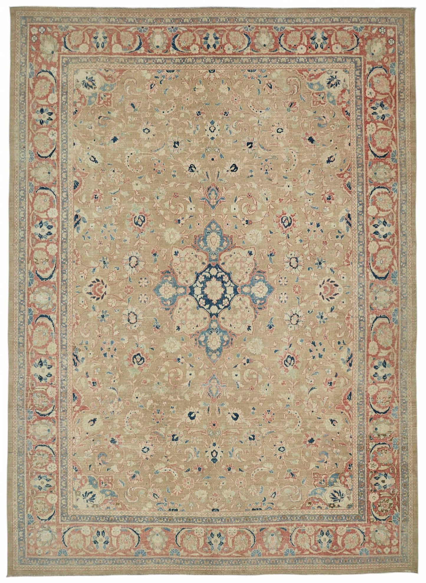 9x13 Beige Vintage Large Area Rug - 49228