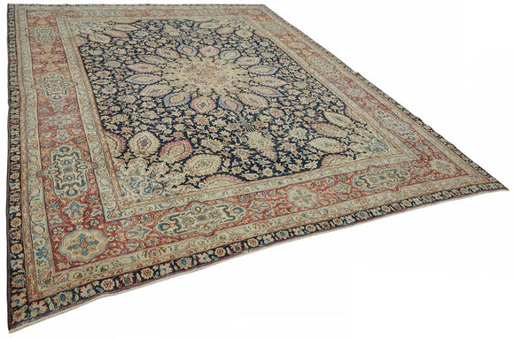 9x12 Beige Vintage Large Area Rug - 49229