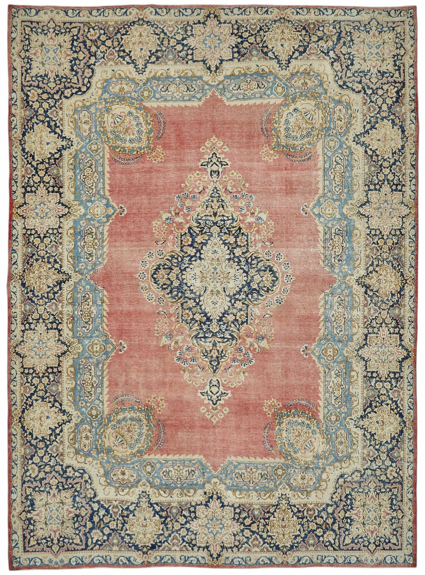 10x13 Beige Vintage Large Area Rug - 49232