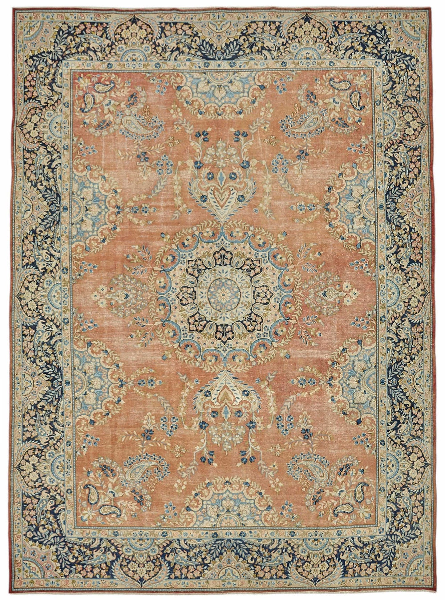 9x13 Beige Vintage Large Area Rug - 49233