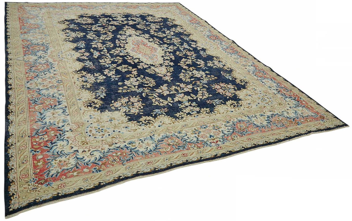9x11 Beige Vintage Large Area Rug - 49234