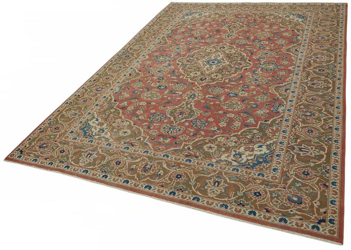 7x10 Beige Vintage Large Area Rug - 49235