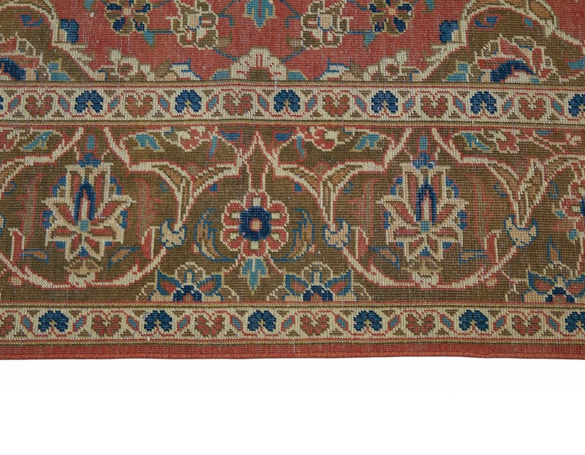 7x10 Beige Vintage Large Area Rug - 49235