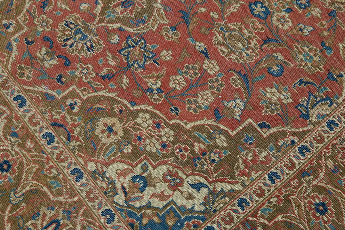 7x10 Beige Vintage Large Area Rug - 49235