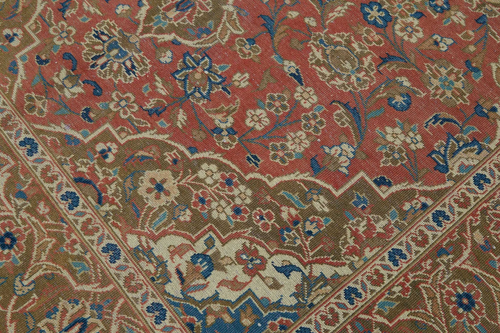 7x10 Beige Vintage Large Area Rug - 49235