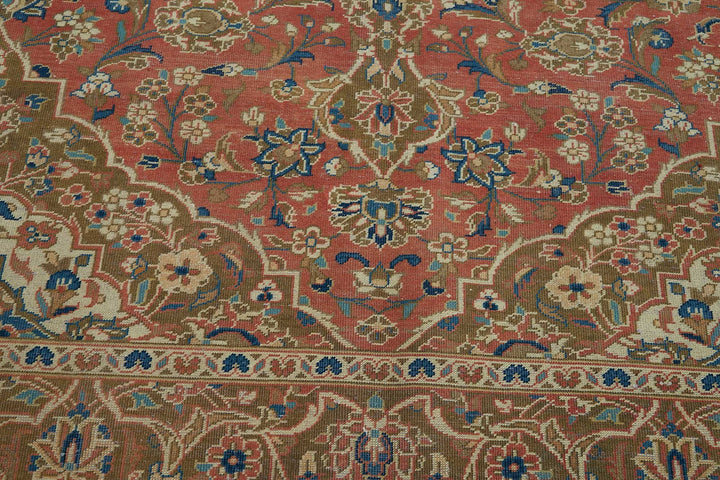 7x10 Beige Vintage Large Area Rug - 49235