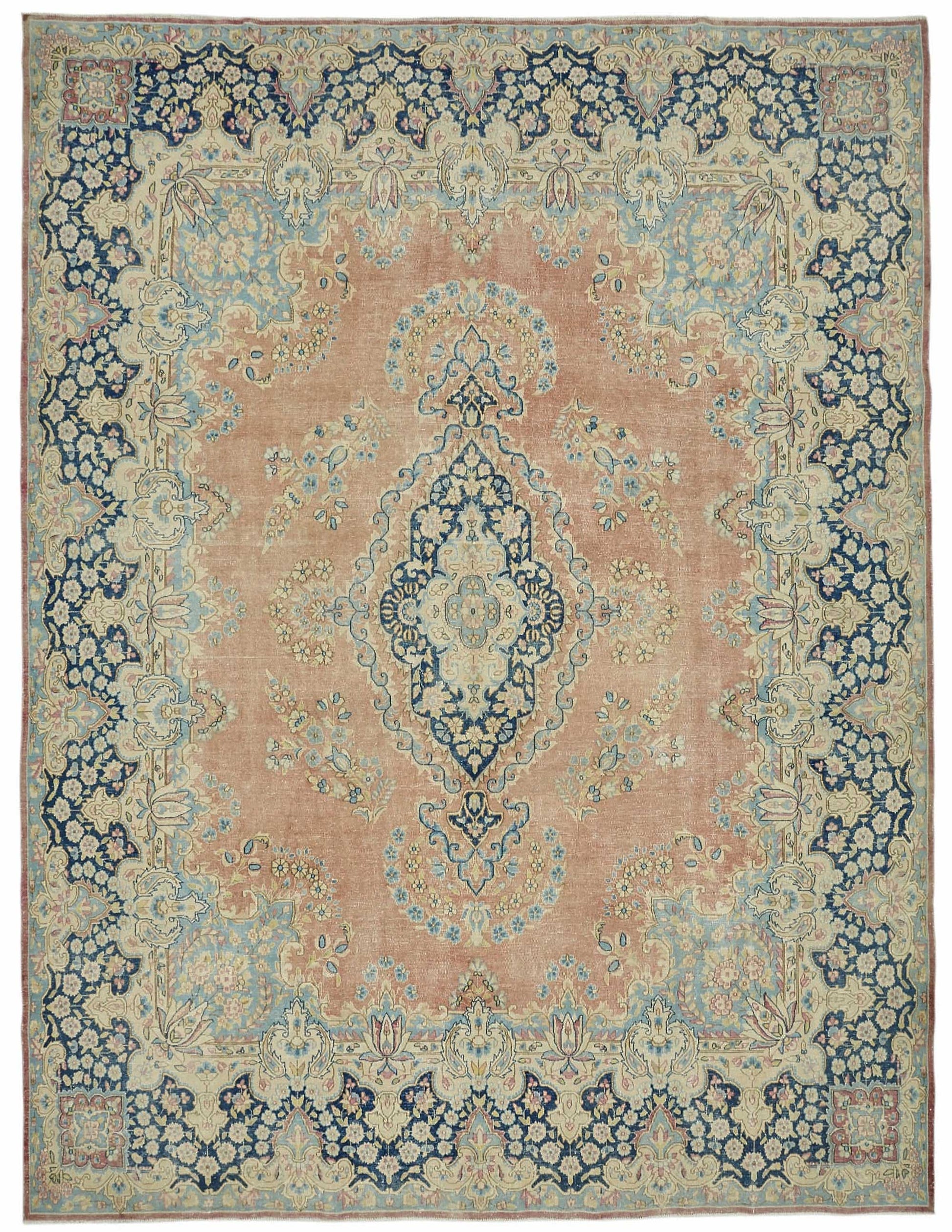 10x13 Beige Vintage Large Area Rug - 49236