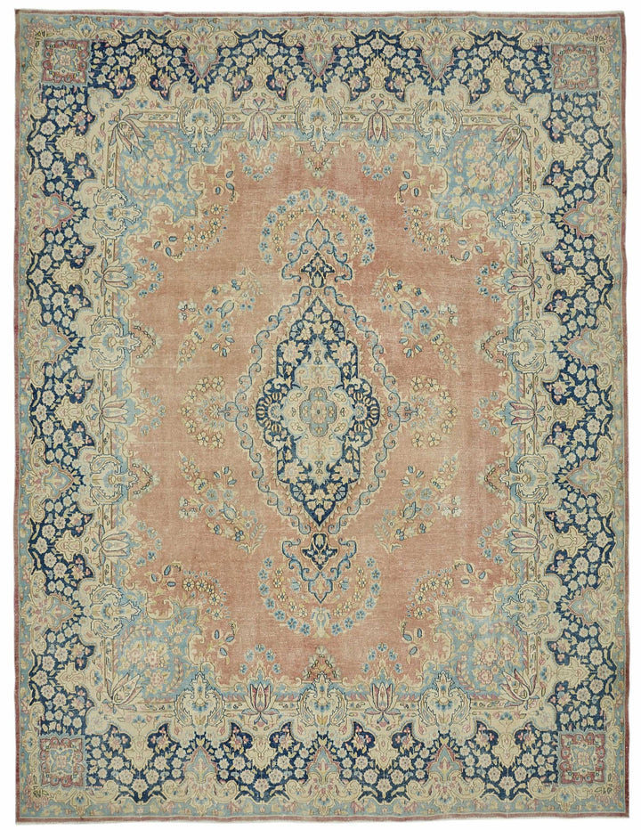 10x13 Beige Vintage Large Area Rug - 49236