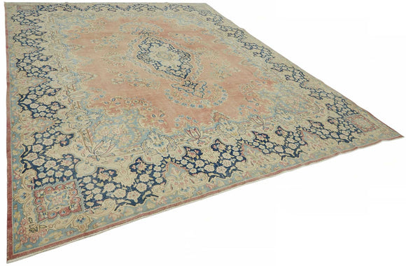 10x13 Beige Vintage Large Area Rug - 49236