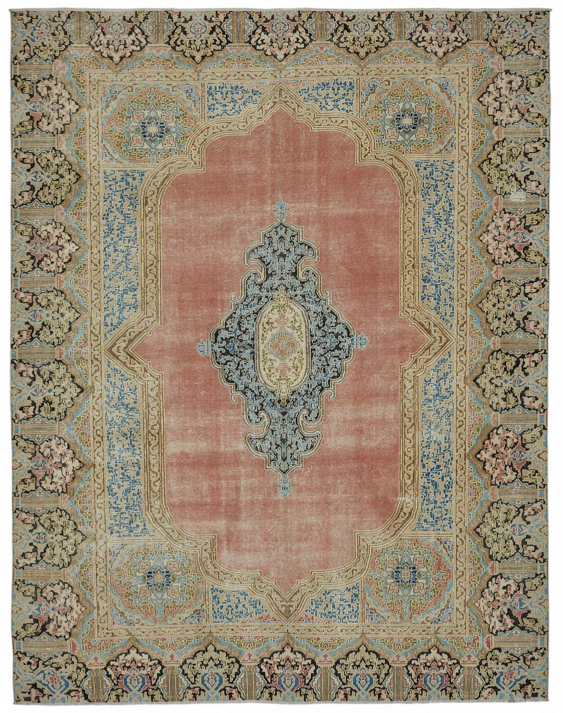 9x12 Beige Vintage Large Area Rug - 49237