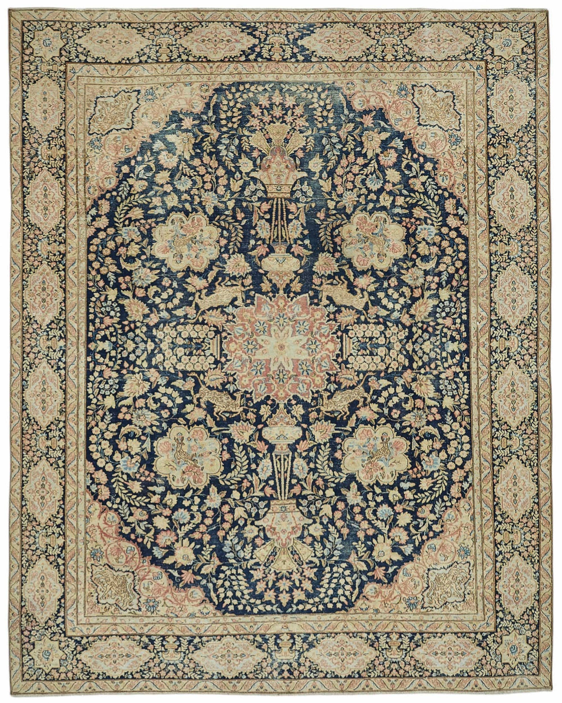 9x11 Beige Vintage Large Area Rug - 49241
