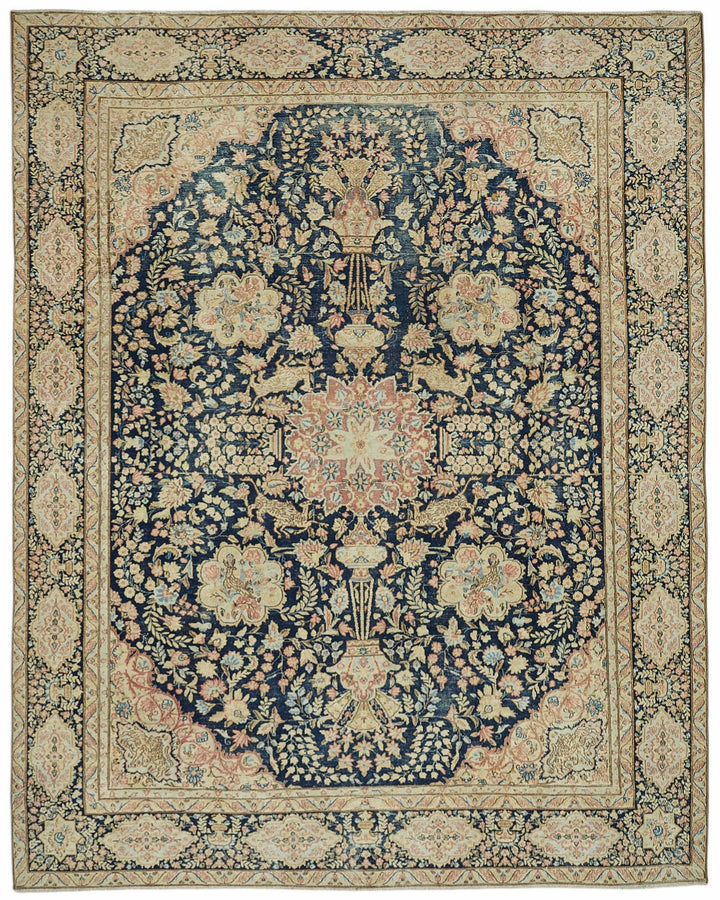 9x11 Beige Vintage Large Area Rug - 49241