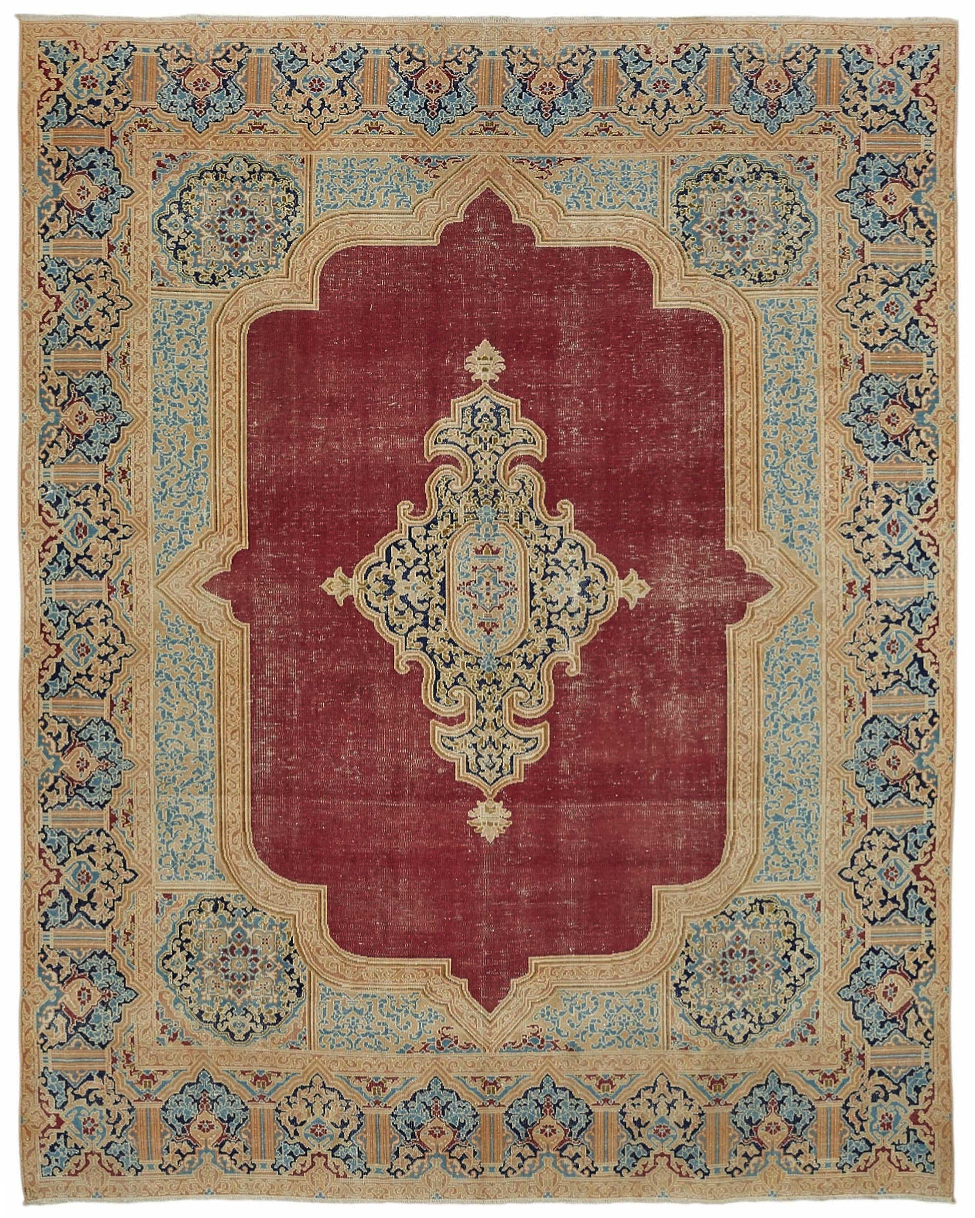 8x10 Beige Vintage Large Area Rug - 49242