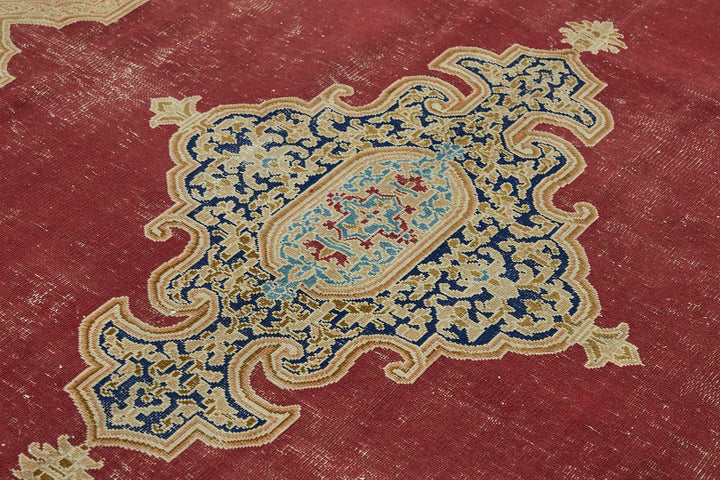 8x10 Beige Vintage Large Area Rug - 49242