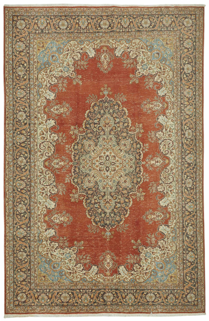 7x11 Beige Vintage Large Area Rug - 49243