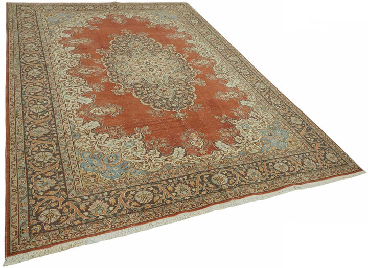 7x11 Beige Vintage Large Area Rug - 49243