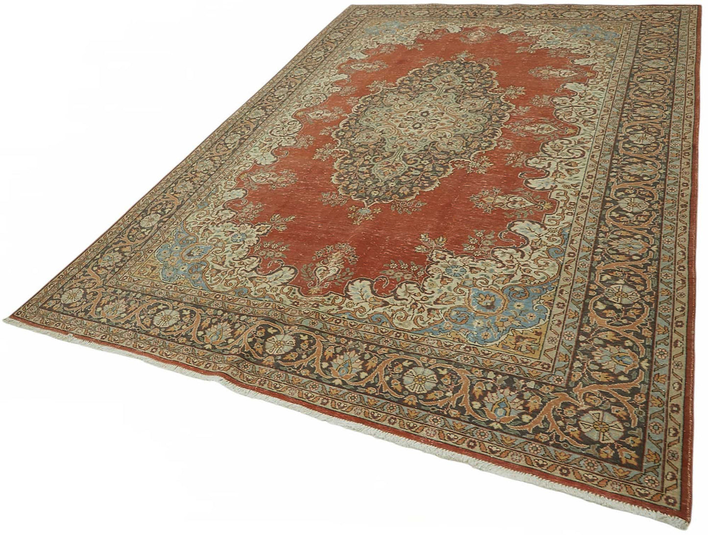 7x11 Beige Vintage Large Area Rug - 49243