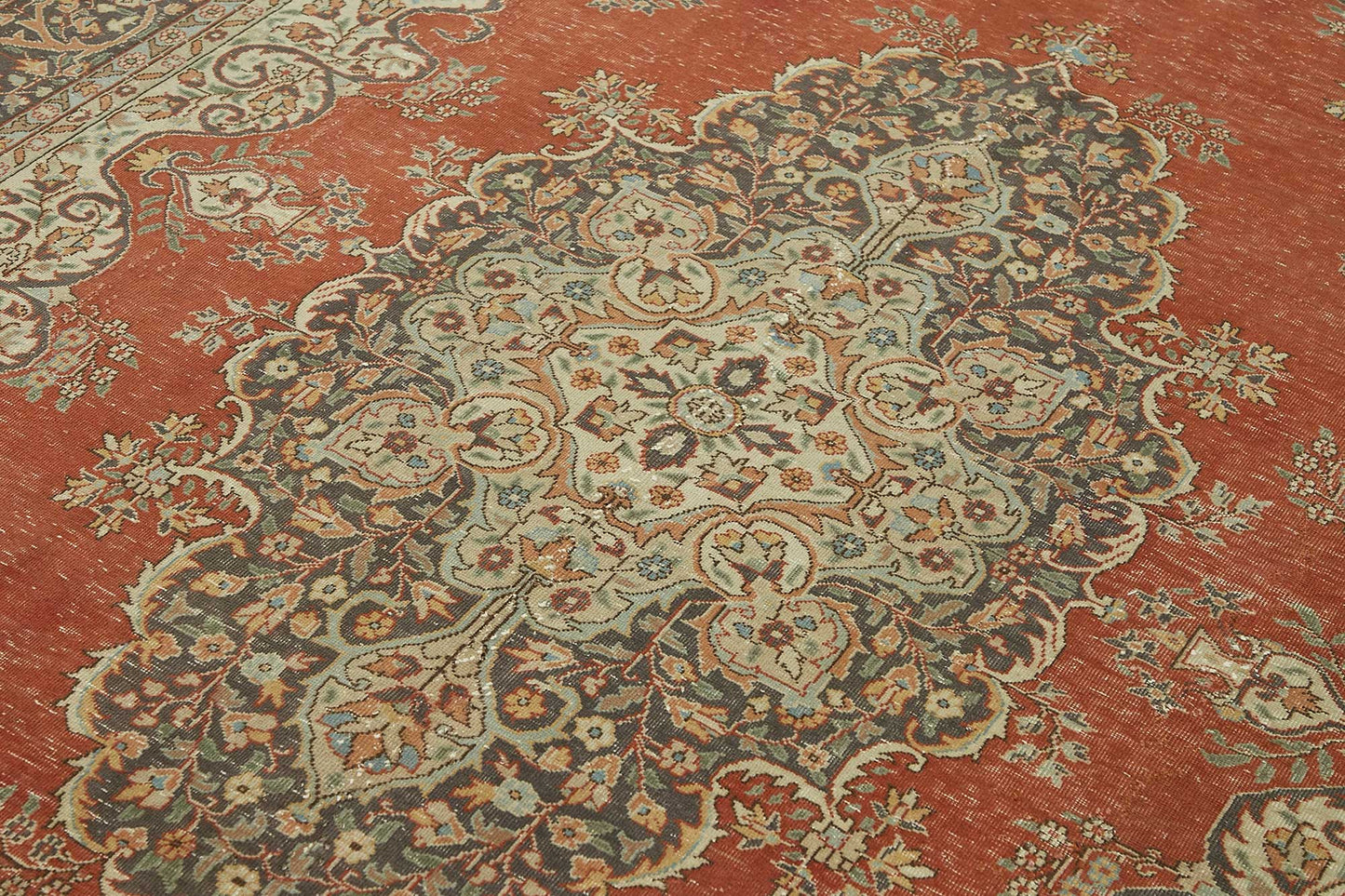 7x11 Beige Vintage Large Area Rug - 49243