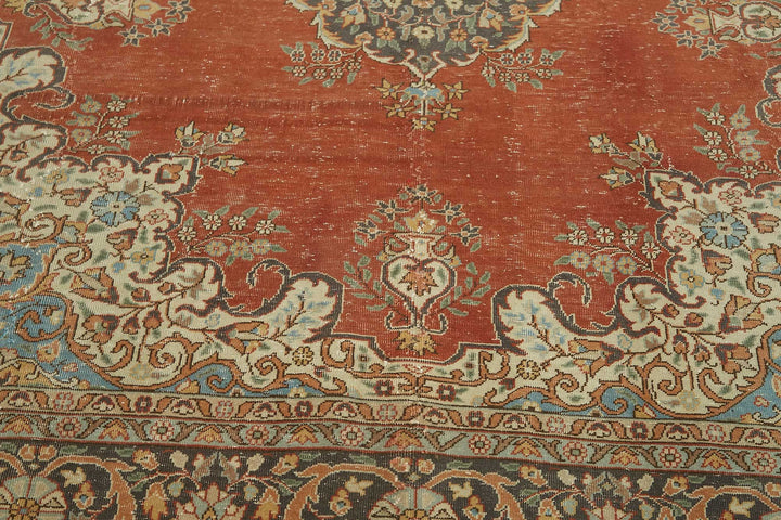 7x11 Beige Vintage Large Area Rug - 49243