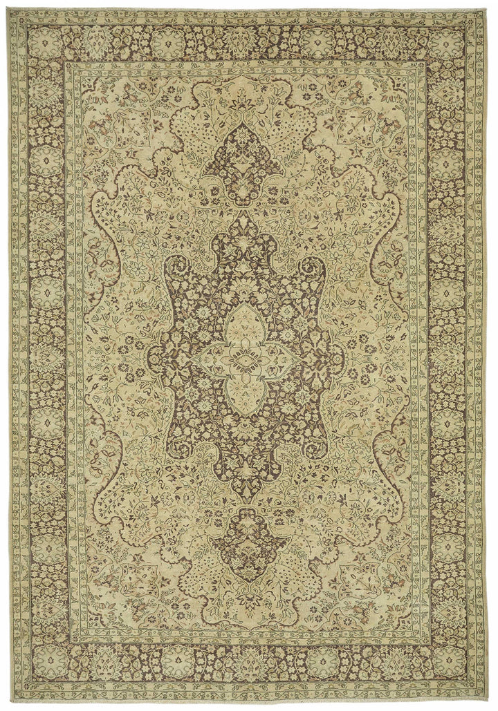 7x10 Beige Vintage Large Area Rug - 49245