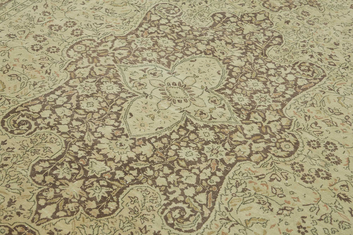 7x10 Beige Vintage Large Area Rug - 49245