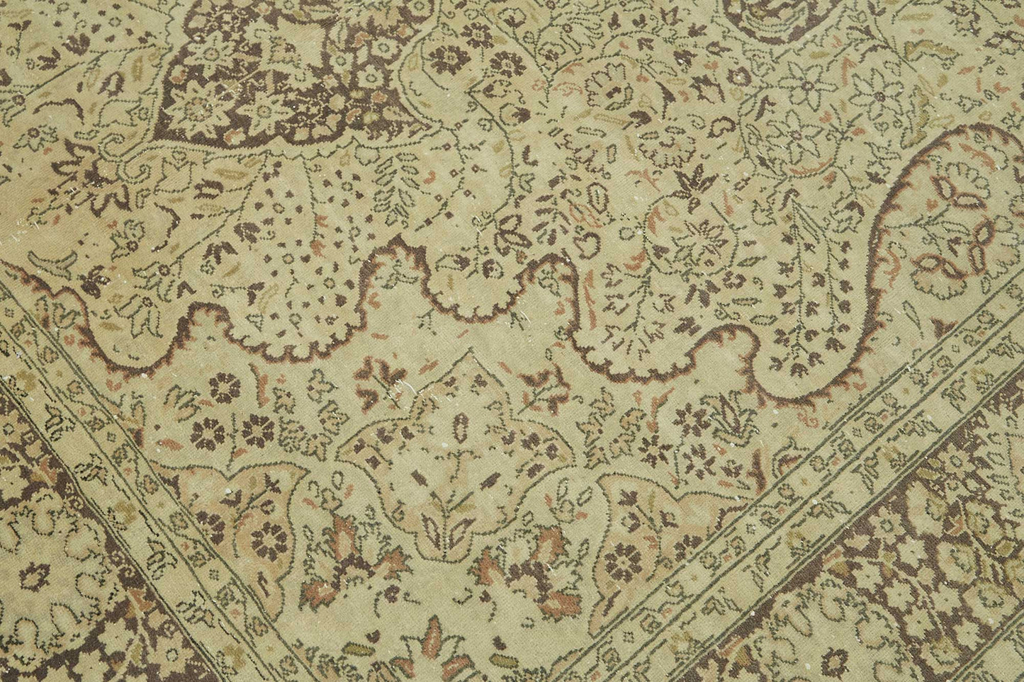 7x10 Beige Vintage Large Area Rug - 49245