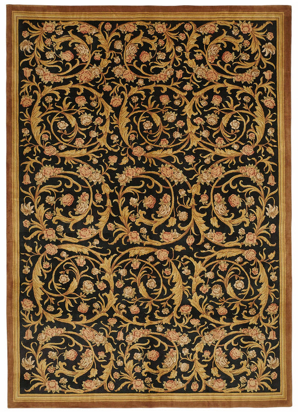 9x13 Hand-Knotted Wool Oushak Rug - 49247
