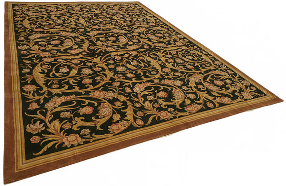 9x13 Hand-Knotted Wool Oushak Rug - 49247