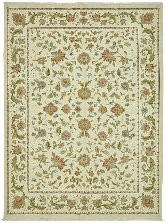 9x12 Hand-Knotted Wool Oushak Rug - 49248