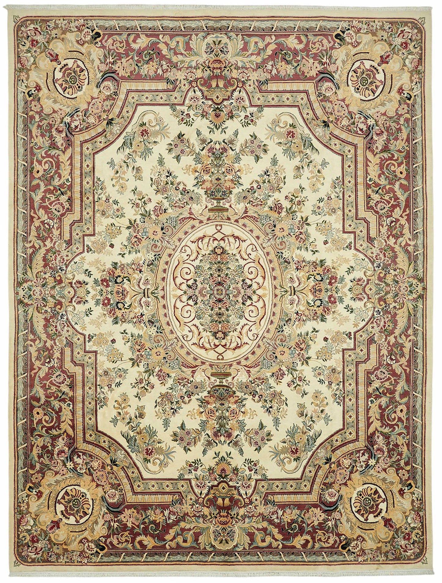 9x12 Hand-Knotted Wool Oushak Rug - 49250