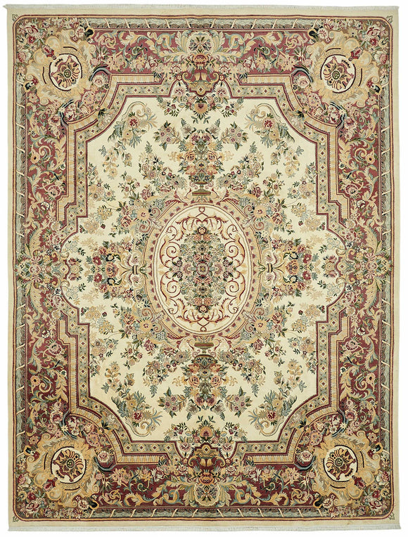 9x12 Hand-Knotted Wool Oushak Rug - 49250
