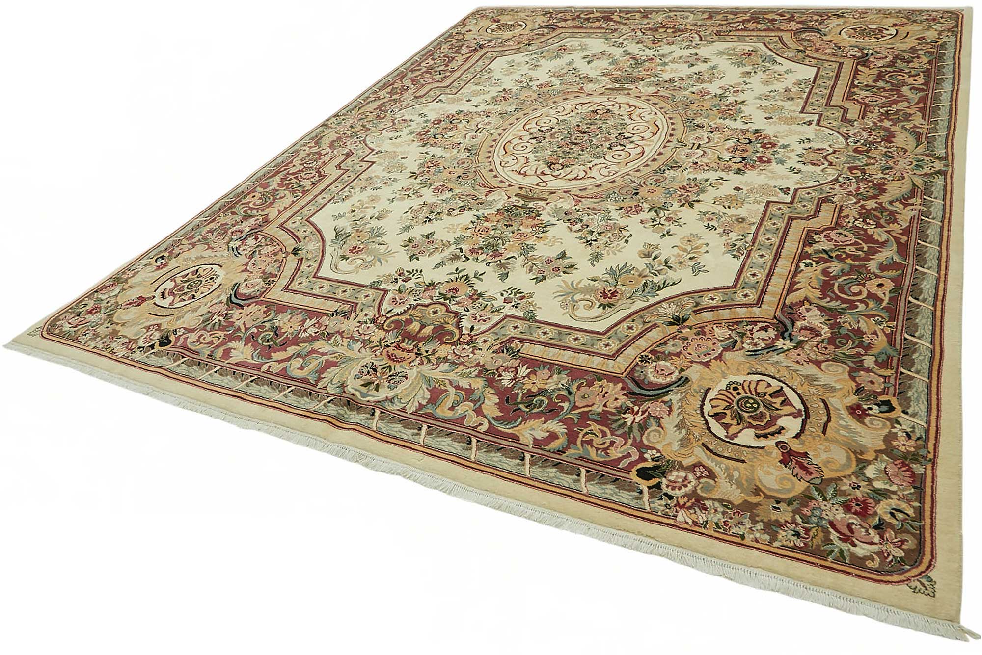 9x12 Hand-Knotted Wool Oushak Rug - 49250