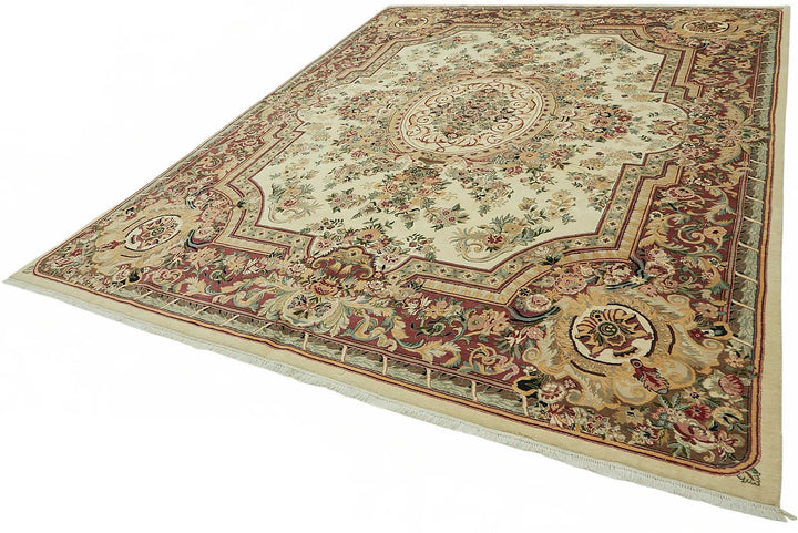 9x12 Hand-Knotted Wool Oushak Rug - 49250