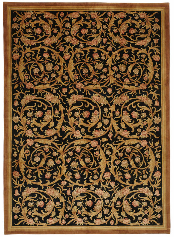 9x13 Hand-Knotted Wool Oushak Rug - 49262