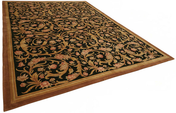 9x13 Hand-Knotted Wool Oushak Rug - 49262