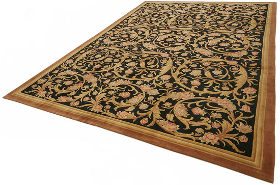 9x13 Hand-Knotted Wool Oushak Rug - 49262