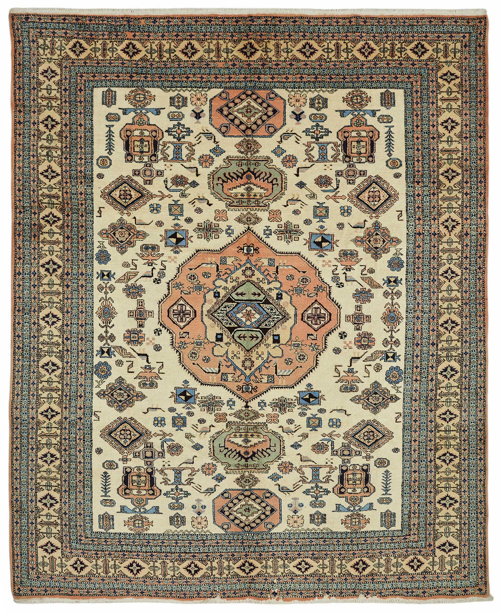 9x11 Hand-Knotted Wool Oushak Rug - 49265